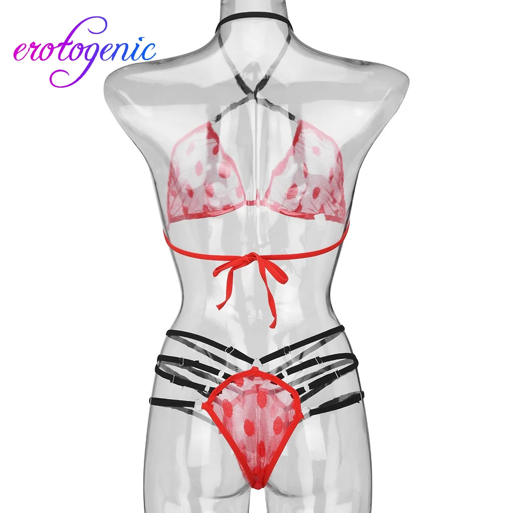 Эротический секс-шоп женское нижнее белье новое сексуальное Сетчатое красное с