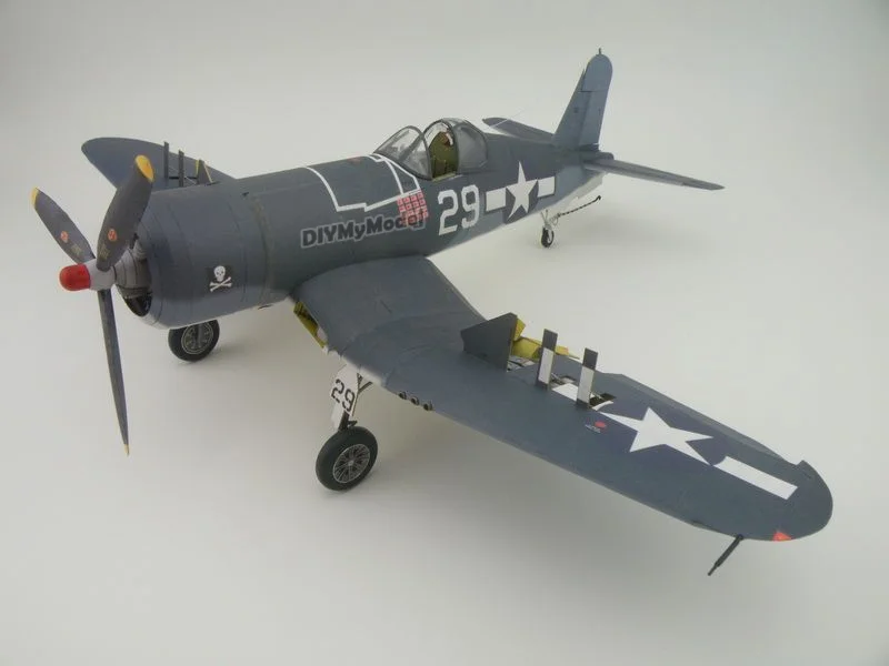 

DIYMyModeI 1:33 весы Vought F4U-1A Corsair истребитель DIY ручной работы Бумага модель комплект Пазлы ручной работы игрушка «сделай сам»