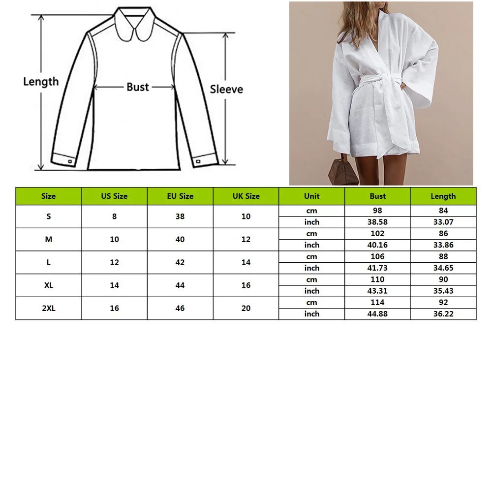 

Women Shirts Dress Office Lady Long Puff Sleeve V-Neck High Waist Mini Dress Solid White Black Defined Waist Shirt Skirt
