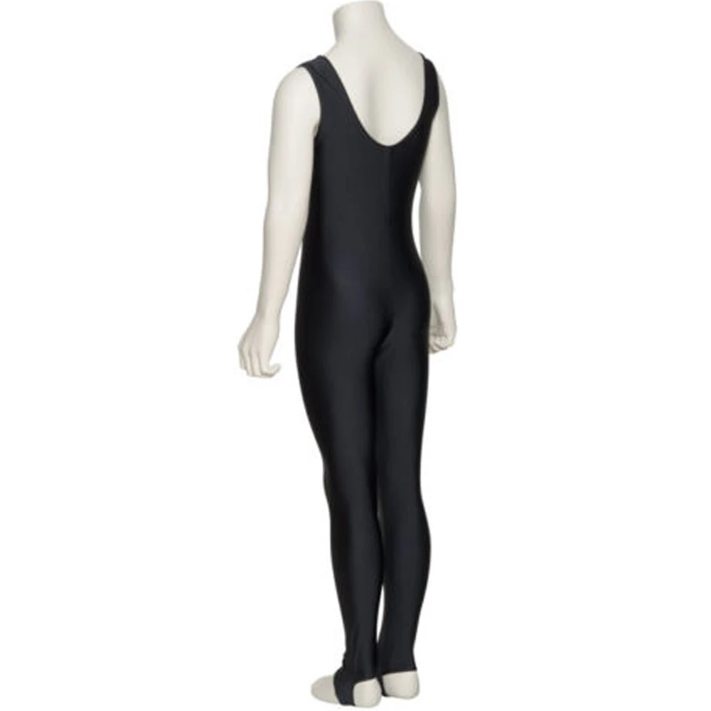 

Yellow Girls Tank Unitards Stirrups Kids Nylon Gymnastics Unitard Dance Bodysuit Stage Performance Show For Children