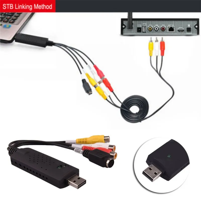 Высококачественный Профессиональный USB 2 0 Аудио Видео VHS для DVD PC конвертер