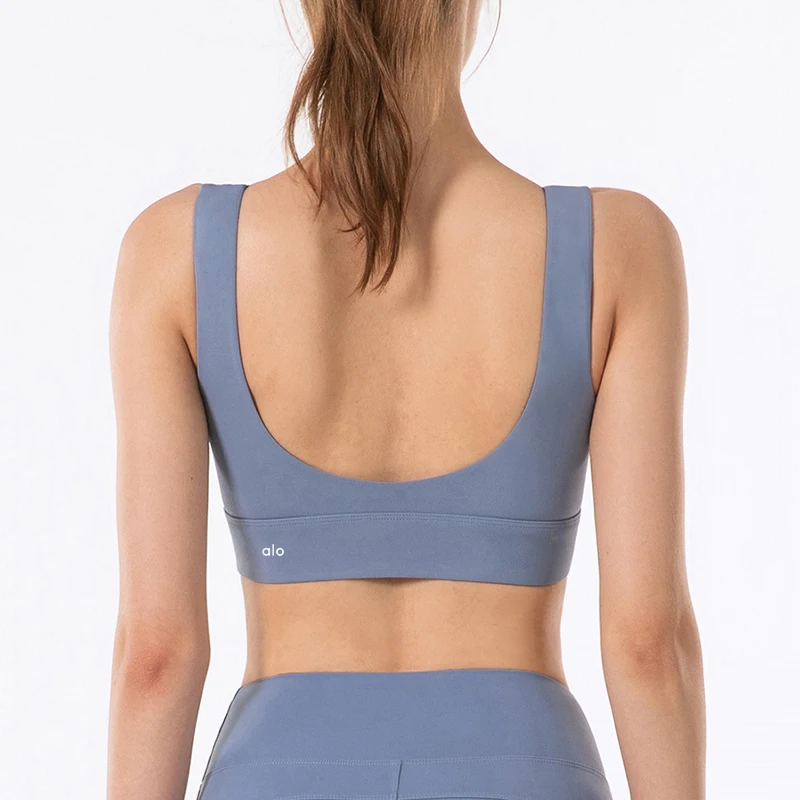 Alo Yoga 2021 Summer Sexy Women's Sports Bra Four-color Diamond Neckline Underwear Fitness Exercise Running Tube Top DS63 | Спорт и