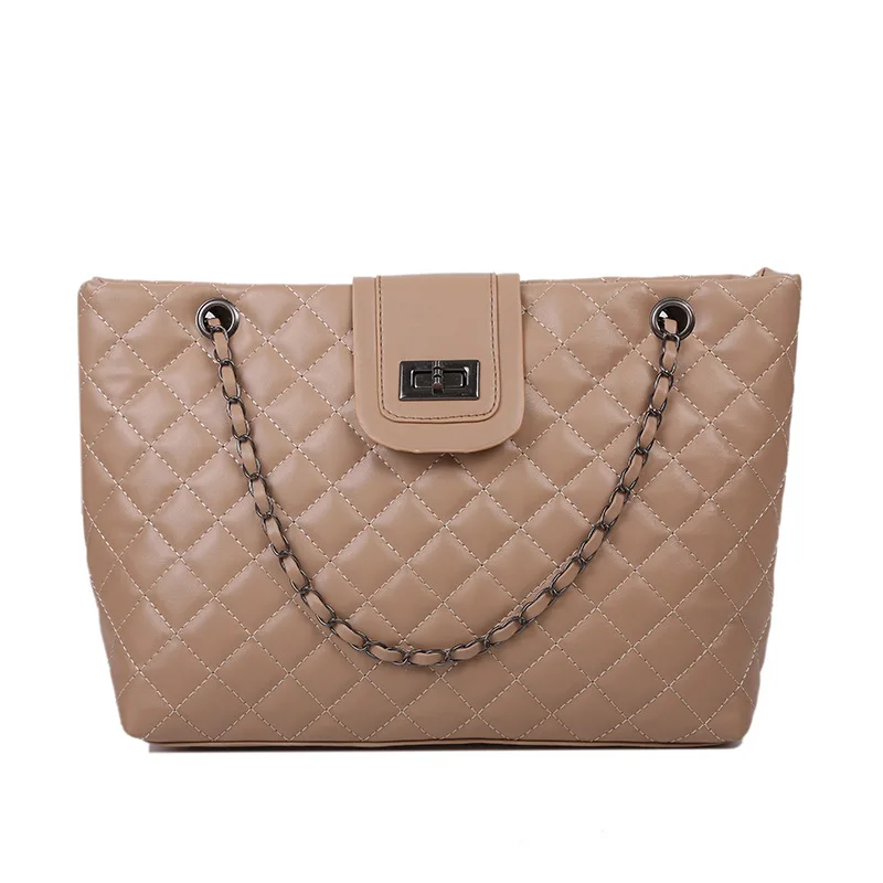 

Tote bag messenger large bag women 2021 ladies bags large-capacity zipper shoulder bag rhombic tote handbag13