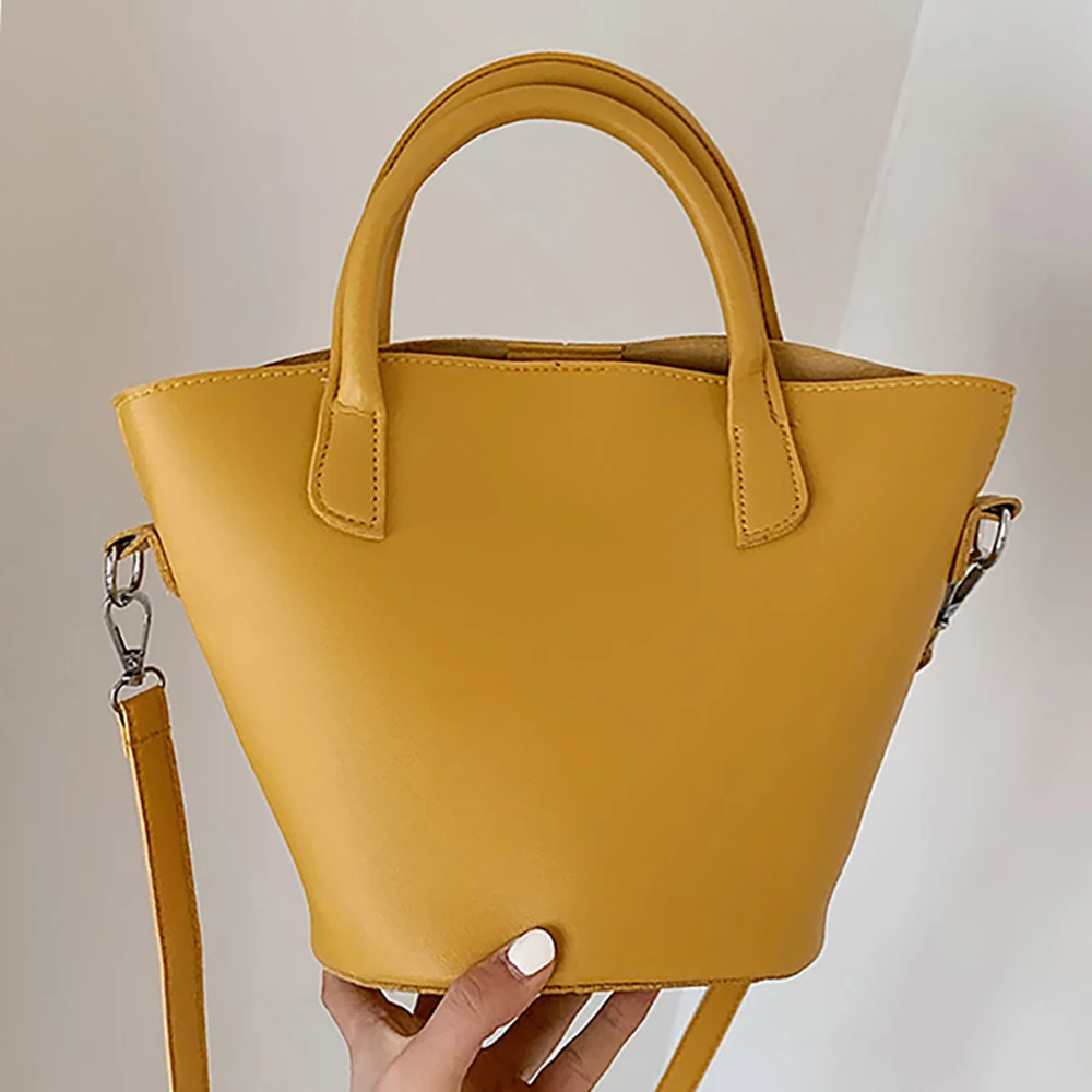 

PU Leather Purses and Handbags for Women 2021 Designer Luxury Female Shopper Shell Messenger Bags Fashion Girls Bucket Wallet