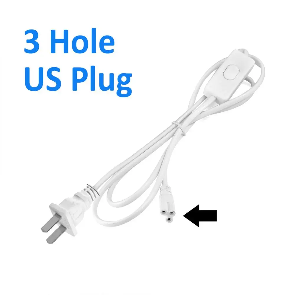 

Lighting Accessory 220V EU Plug Switch Cable For T5 LED Tube T8 Power Charging Wire Connection Wire ON/OFF Connector Home Decor