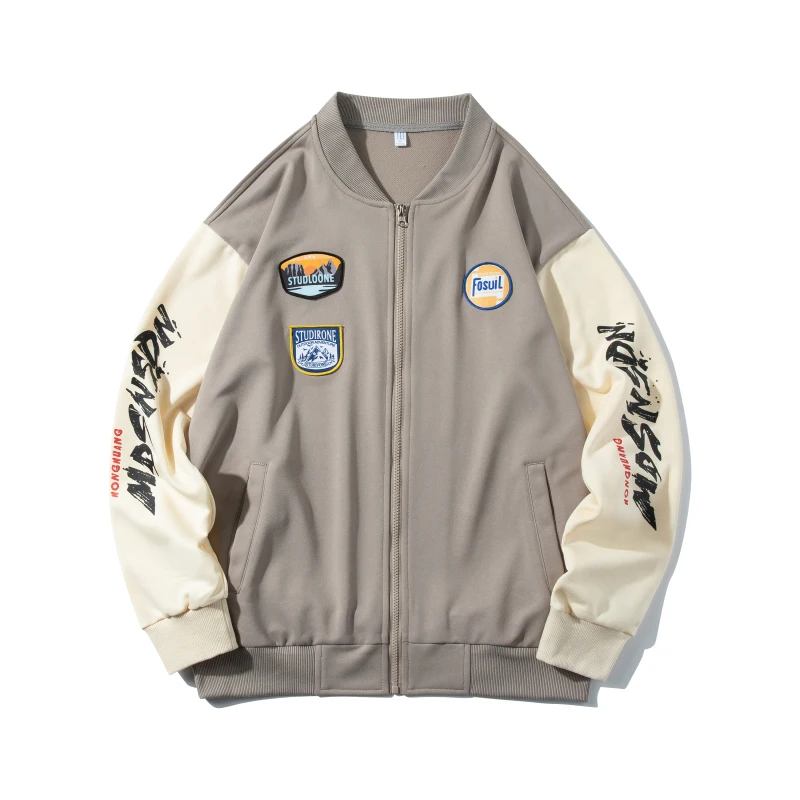 Мужские Бейсбольные куртки куртки-бомберы в японском стиле уличные Харадзюку с