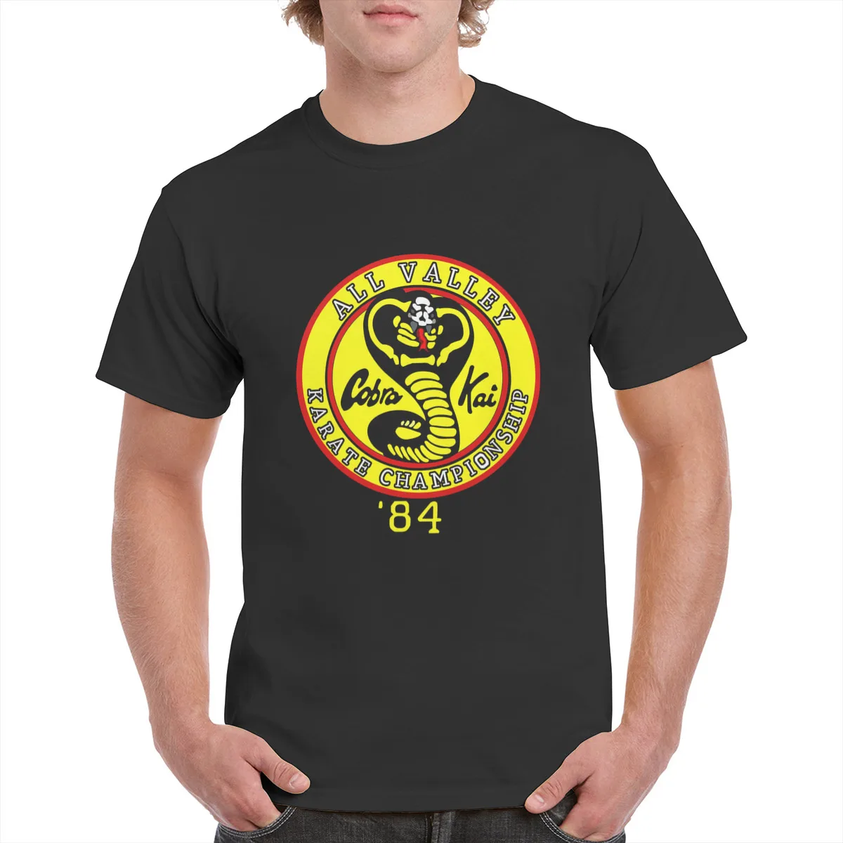 

2021 Summer Cobra Kai Men's T-shirt Casual Short Sleeve Cool Top