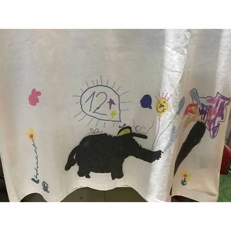 

2019 New Summer Style Graffiti Vetements T Shirts 1:1 Best Quality Cotton Casual Hip Hop T Shirt High Street Vetements T Shirts