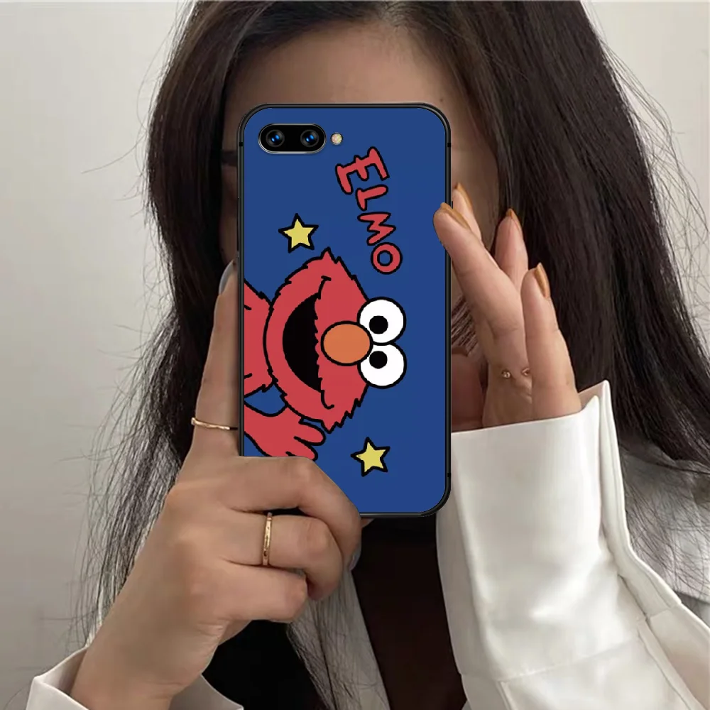 

cartoon Cookie Monster Phone Case For HUAWEI Honor 7 8 A 9 X Mate 10 i 20 V 40 Pro Lite Y7 2019 black Prime Trend Bumper Fashion