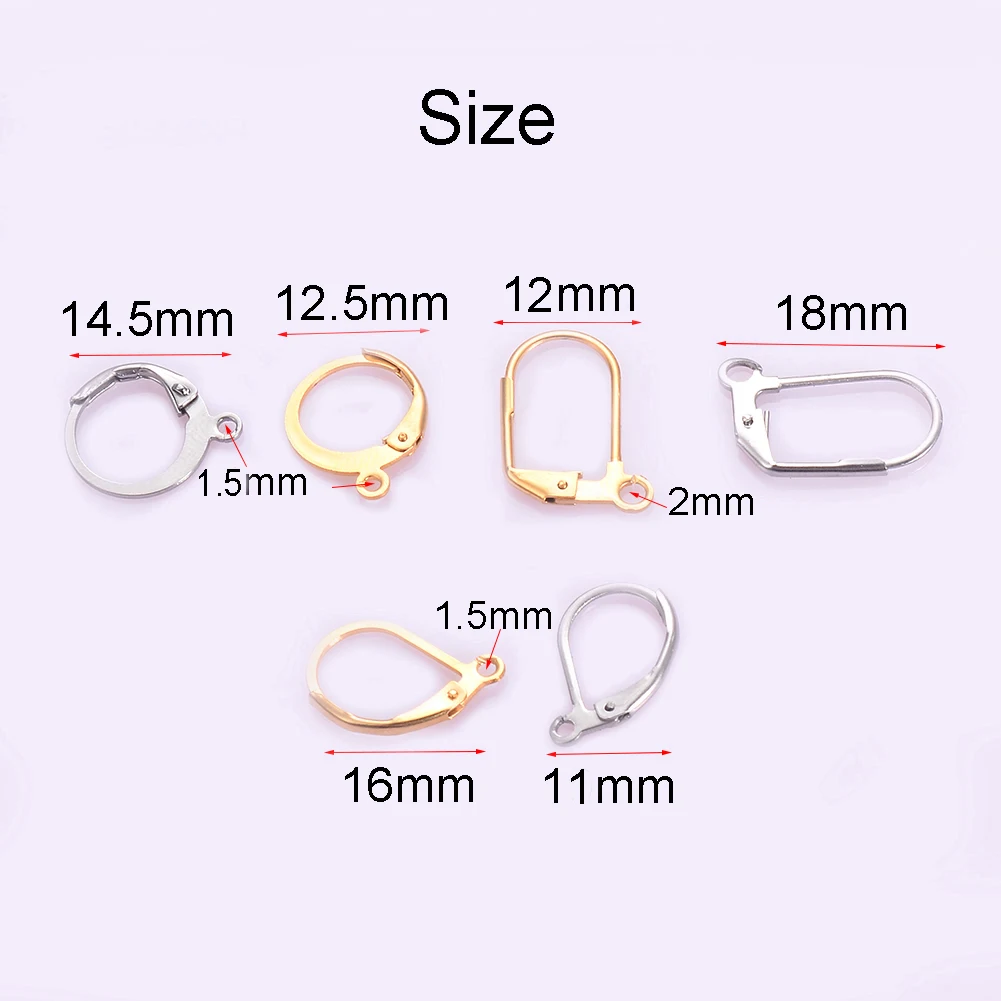 Застежки-петли для сережек сделай сам гипоаллергенные из нержавеющей стали