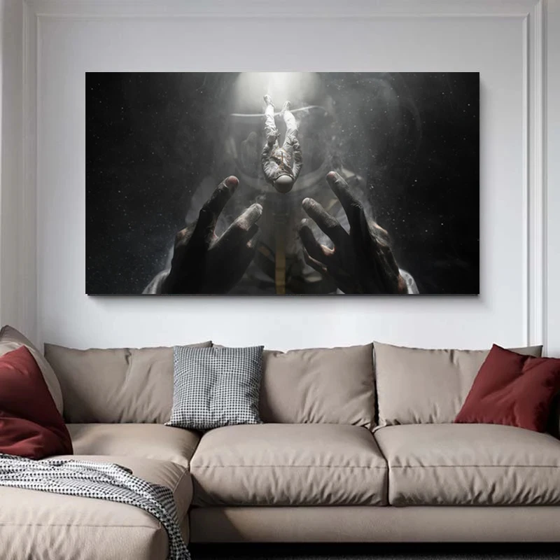 Абстрактные астронавты холсты печать плакат настенное искусство для