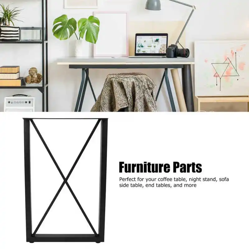 

Cast Iron Dining Table Legs X Type Square Table Legs for DIY Furniture Projects Supplies adjustable furniture feet