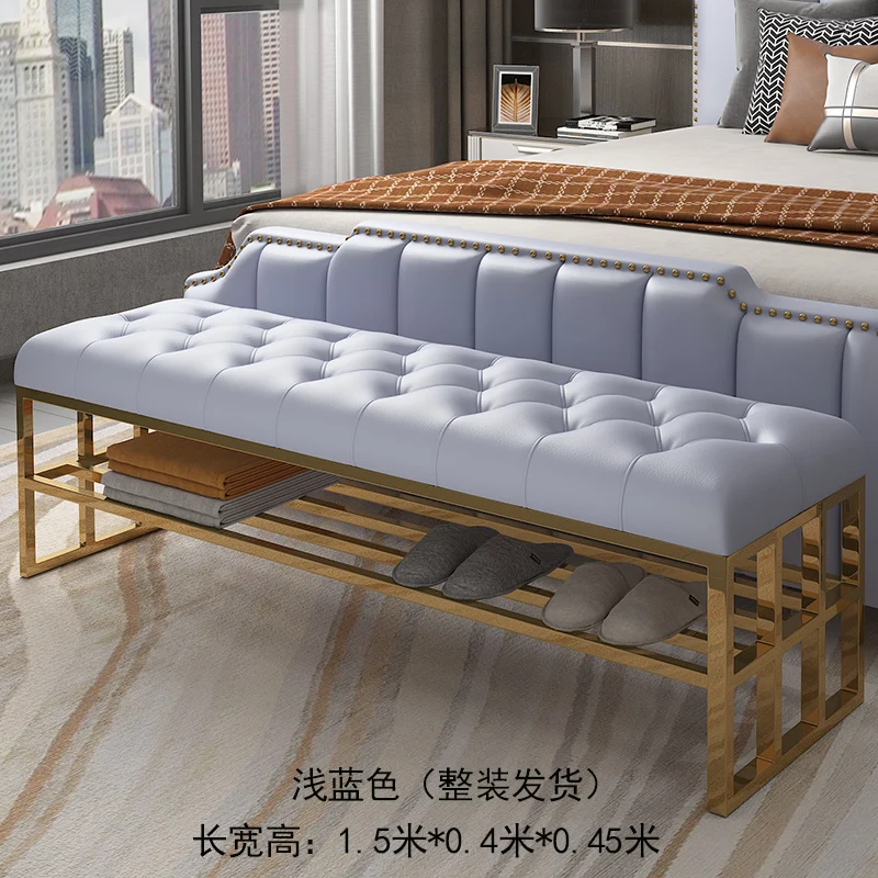 

Light luxury shoe stool home door multifunctional sofa stool Nordic bed end stool modern bedroom bed couch