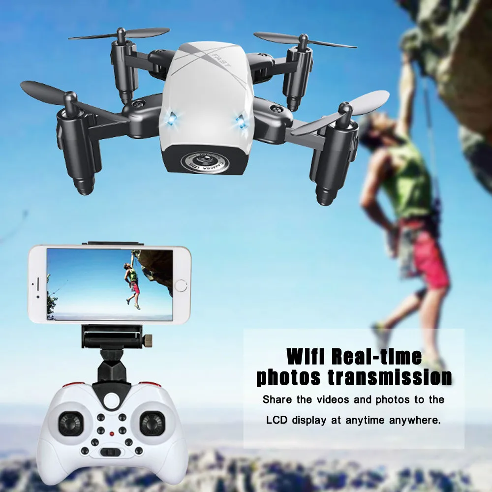 Квадрокоптер складной с HD камерой Wi Fi FPV|Радиоуправляемые вертолеты| |