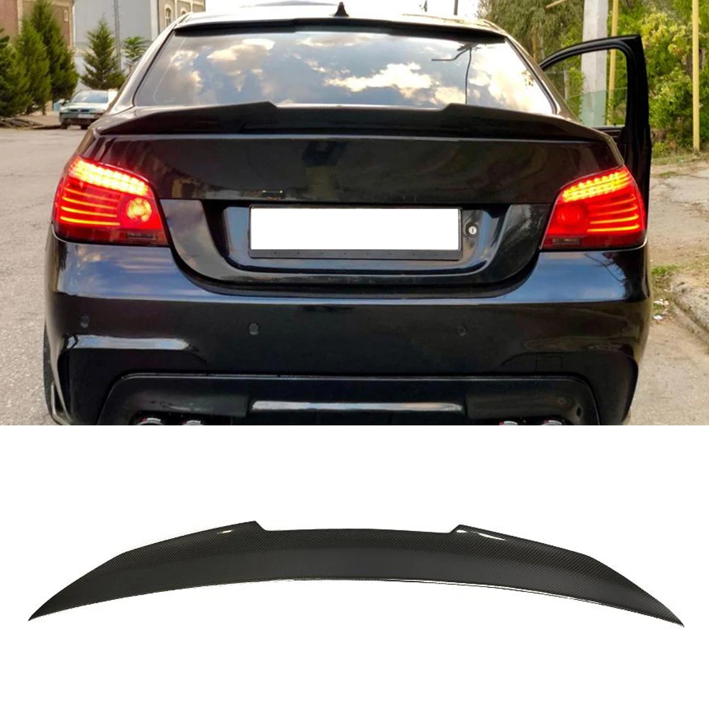 Углеродное волокно задний багажник спойлер для BMW 5 серии E60 база седан M Tech M5 2004 2009