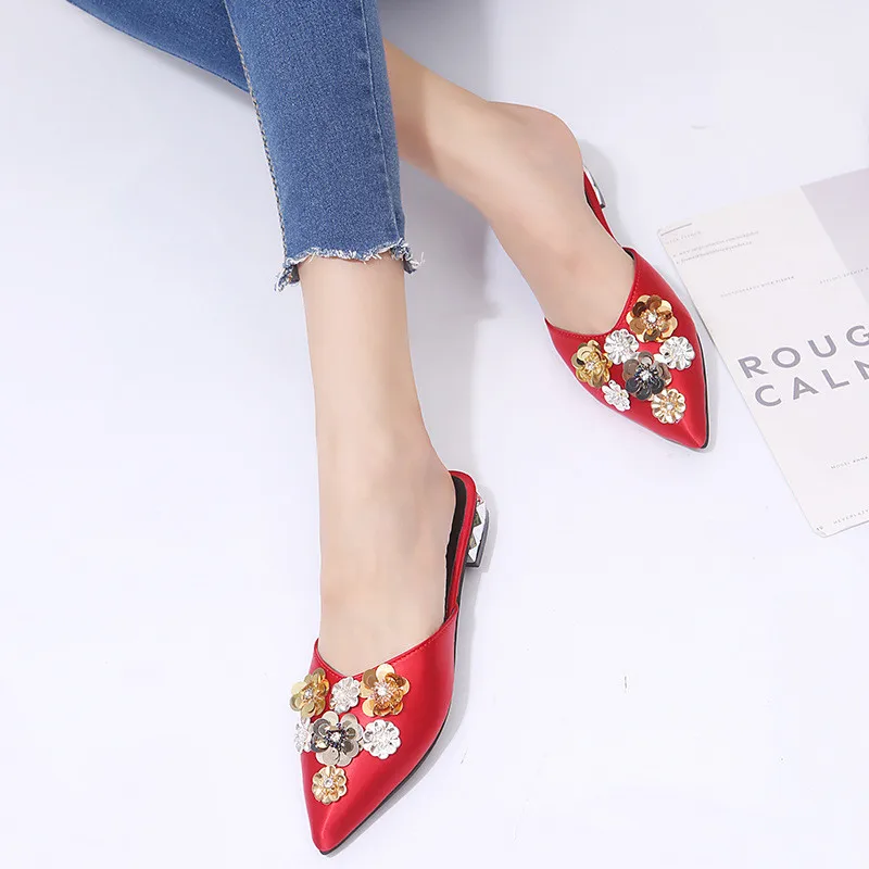 Сандалии женские на плоской подошве удобные тонкие босоножки с квадратным