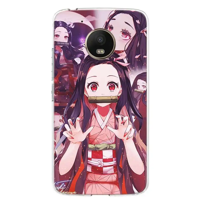 demon slayer kamado nezuko cover phone case for motorola moto g8 g7 g6 g5 g9 e6 e5 plus play power one action fusion macro eu free global shipping