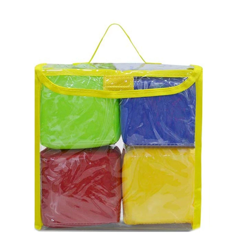 2021 New Hot DIY Education Playing Dice, Pocket Squares ,Photo Pocket Foam Stacking Blocks - Set Of 4
