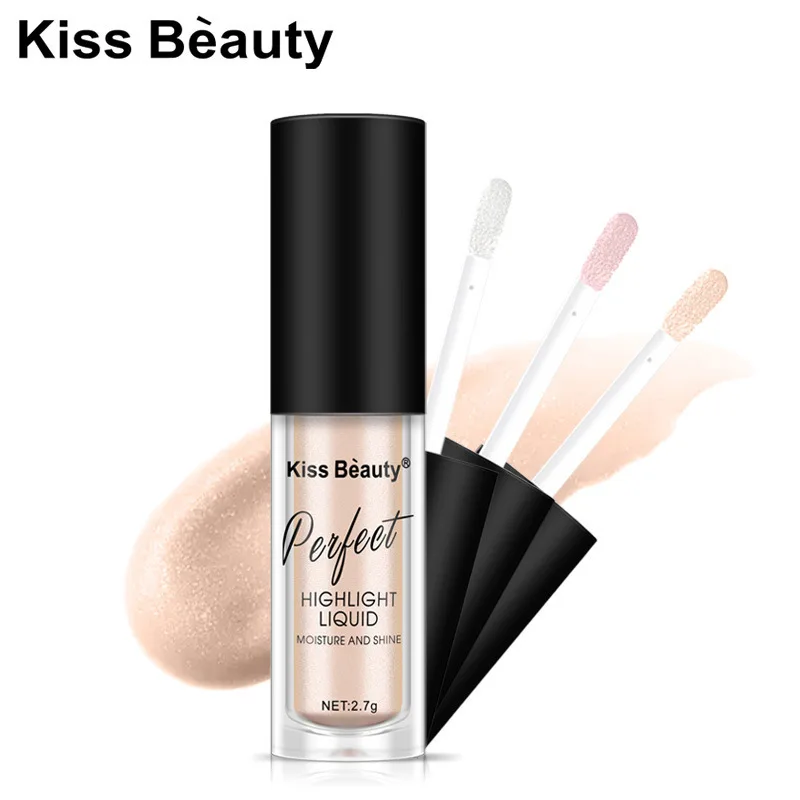 Осветитель для макияжа Kiss Beauty жидкий Хайлайтер контурного блеск лица пудра