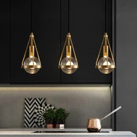 iwhd nordic modern crystal ball pendant lights fixtures bedroom dinning living room pure copper hanging lamp lighting luminaria