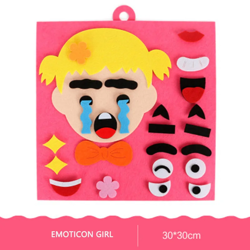 

DIY Toys Emotion Change Puzzle Toys 30CM*30CM Creative Facial Expression Kids Educational Toys For Children Learning Funny Set