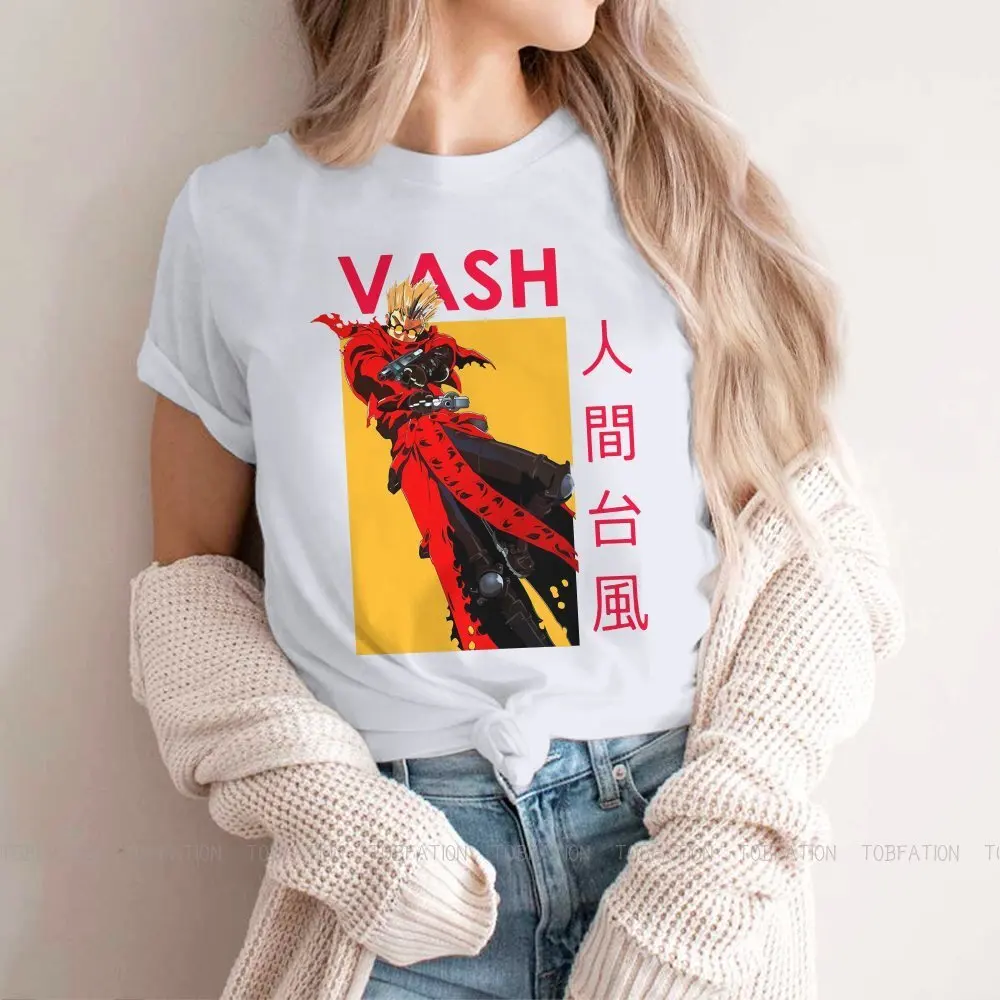 

Dual Wield Women's T Shirt Trigun Vash the Stampede Meryl Stryfe Anime Ladies Tees Harajuku O-neck Tops Basic Tshirt Oversized