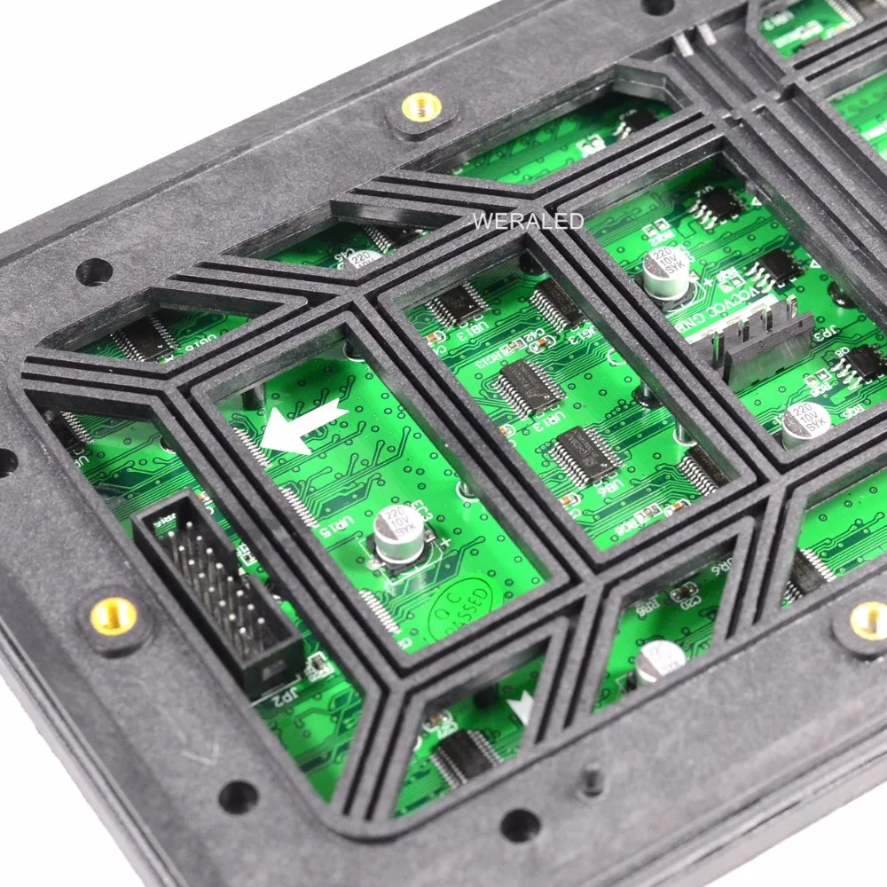 WERALED P4 P5 P6 P8 P10 открытый светодиодный модуль HUB75B Порты, SMD 3-в-1 полный Цвет светодиодный видео стены Дисплей Панель блок IP65
