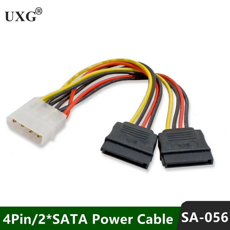 4Pin IDE Molex к 15Pin Serial ATA SATA кабель адаптера питания Y сплиттер жесткий диск Кабель