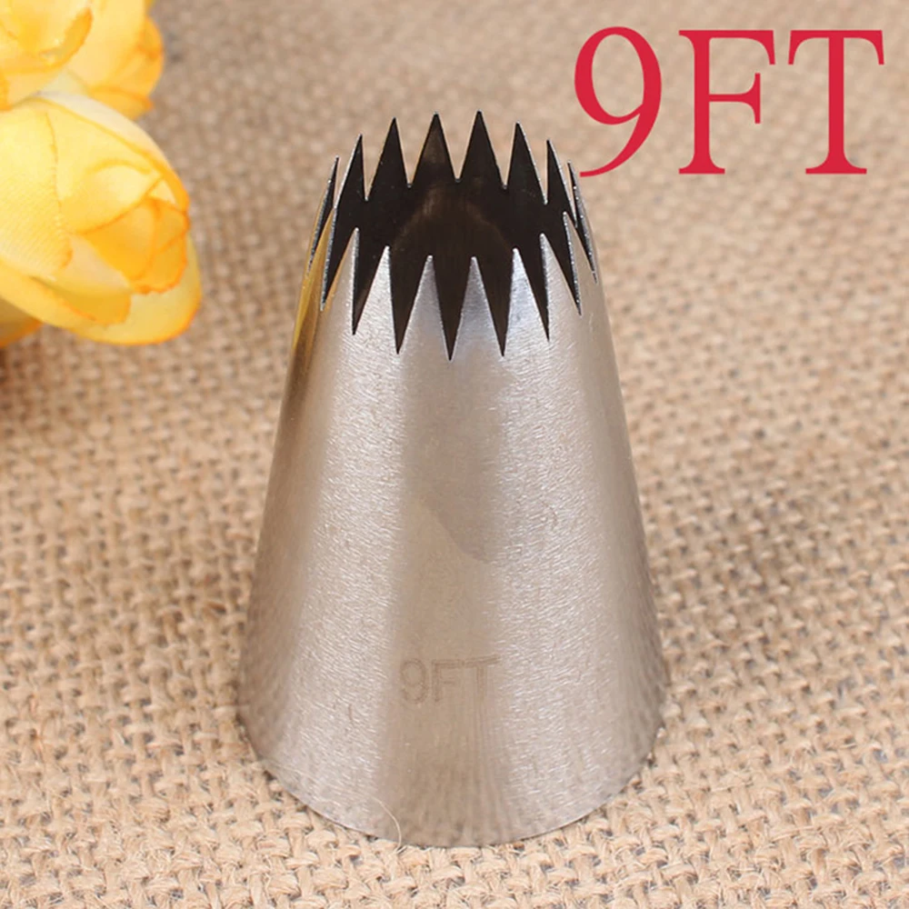 18 Tooth Star Cookies Butter Decorating Mouth Welding Polishing Stainless Steel Baking Diy Tools Extra Large Pastry Nozzles |