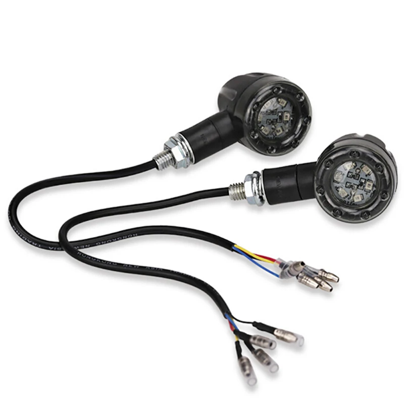 Светодиодный индикатор поворота для мотоцикла велосипеда желтый + красный