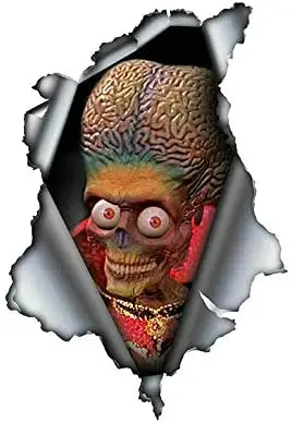 

Dawasaru Personality Car Sticker Mars Attacks Torn Metal Waterproof Reflective Decal Auto Motorcycle Accessories Vinyl,13cm