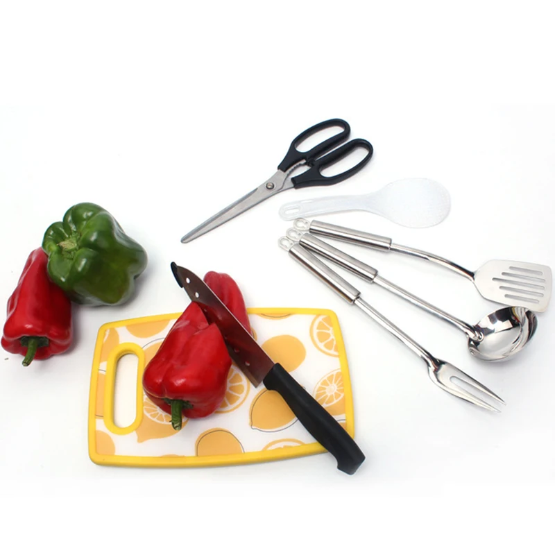 7 шт./компл. набор кухонной утвари для кемпинга инструментов барбекю портативная