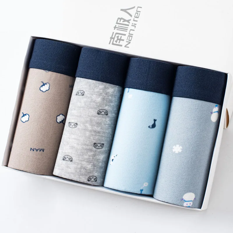 Men Boxer Underwear Men Underpants Boxers Comfortable Breathable Men's Panties Underwear Printed Boxershorts Man Sexy Boxer 3XL