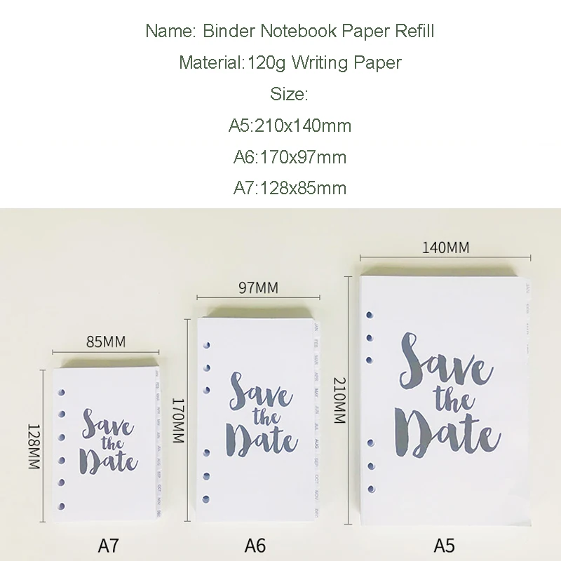 Бумаги для блокнота с внутренней обложкой дневника внутренняя Обложка Filofax A5A6A7