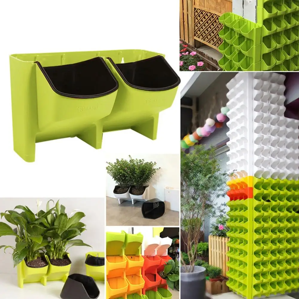 Vertical Hanging Garden Planter Flower Pots Layout Waterproof Wall Background Pot | Дом и сад