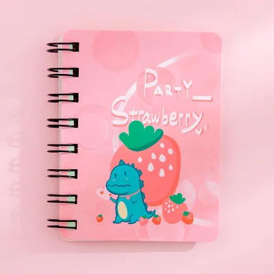 Мультяшный Милый Забавный динозавр спираль книга катушка тетрадь kawaii выложенная пустая сетка бумажный дневник планировщик школьные принадлежности канцелярские товары - Цвет: Оранжевый