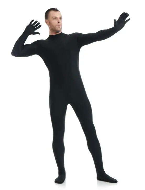 Обтягивающие костюмы из лайкры Zentai, черный костюм без капюшона, гимнастическое трико из спандекса, мужские костюмы для косплея, боди для детей и взрослых