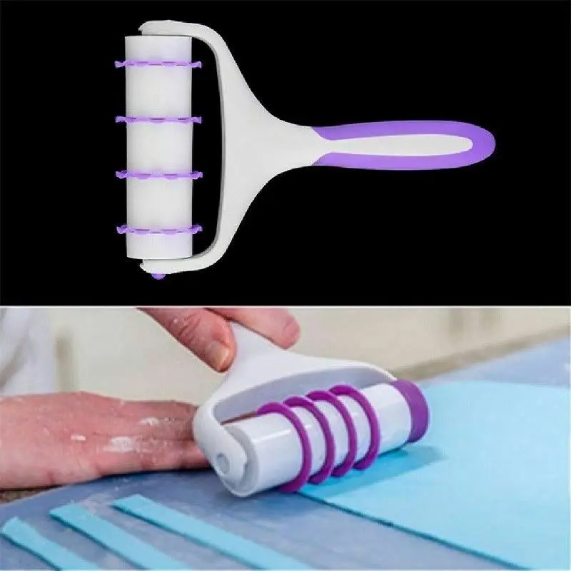Plastic Fondant Strip Ribbon Cutter Sugarcraft Tool christmas Rolling Pin Embosser Roller Set Cake Decorating Tools | Дом и сад