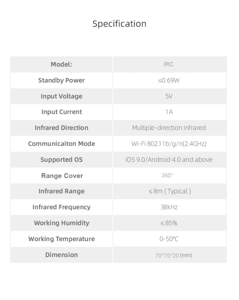 

Tuya Wifi Infrared Remote Control Tuya APP Smart Infrared Remote Control IR Infrared Voice Universal Remote Control