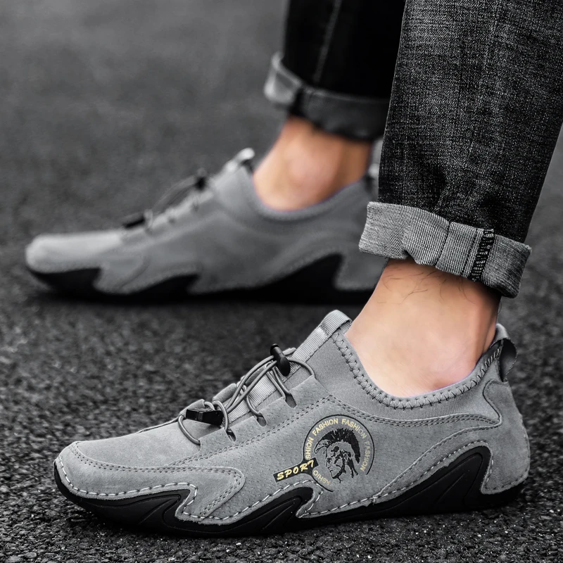 Модная мужская повседневная обувь Брендовые мужские лоферы из натуральной кожи