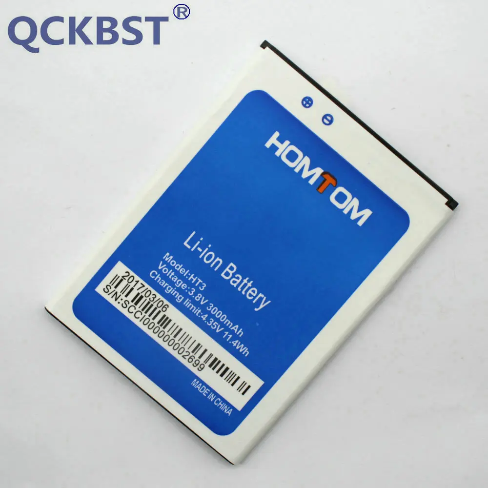 QCKBST 3000 мА/ч HT3 Батарея для Homtom мобильный телефон мА/ч. аккумулятор в наличии + код