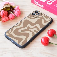 for iphone liquid swirl abstract pattern in creamy milk chocolate brown print soft matt apple case