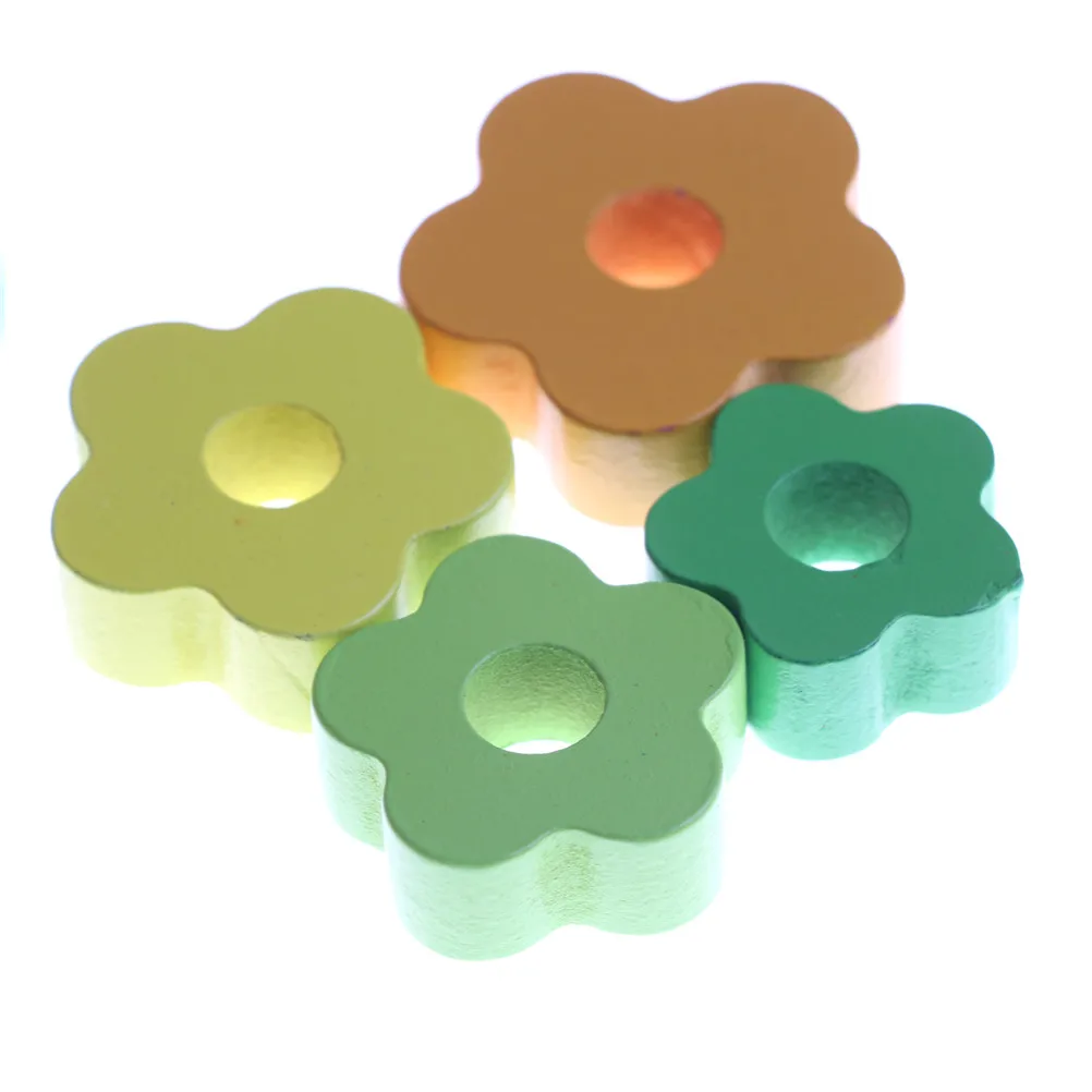 

New Wooden Toy Rainbow Tower Ring Kids Baby Stacking Stack Up Nest Learning Education Kids Gift