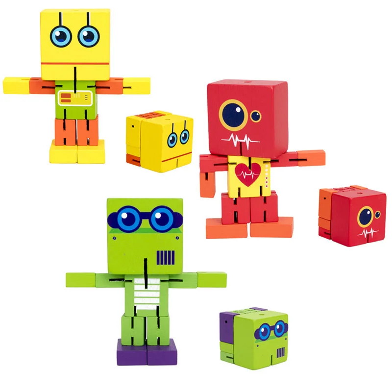 

Wooden Robot Deformed Toy Cool Stuff For Boys Kids Jouet En Bois Juguetes Para Niños De 2 3 4 5 6 7 Años