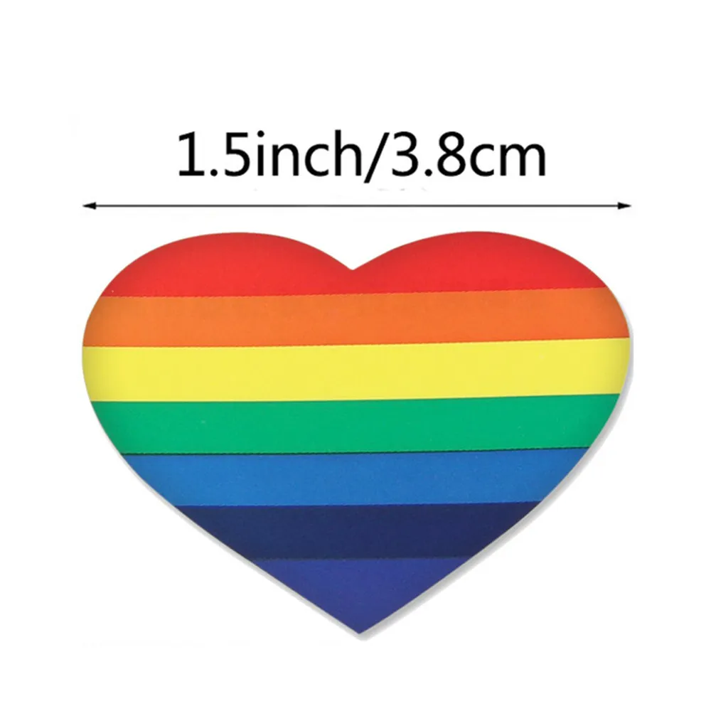 

500 Pieces Gay Pride Stickers Love Pride Rainbow Stickers Love Heart Baking Sticker Reward Gift