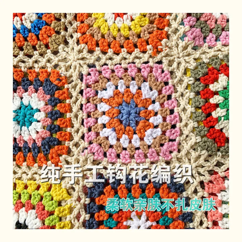 Женский винтажный пуловер с длинным рукавом разноцветный вязаный свитер ручной