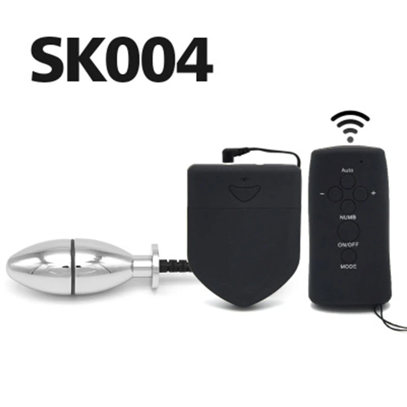 Беспроводной удаленный хост Электрический шок металлическая Анальная пробка