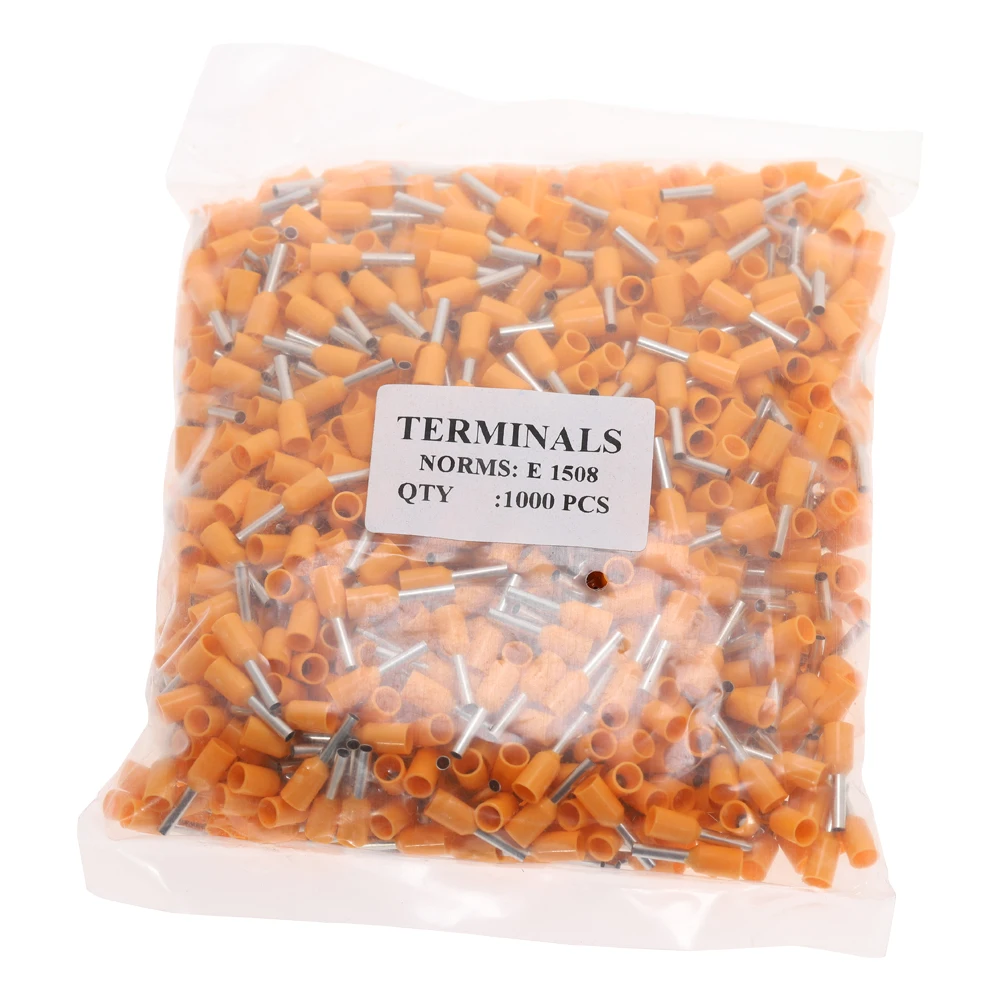 1000pcs/Pack E10-12 E10-18 Insulated Ferrules Terminal Block Cord End Wire Connector Electrical Crimp Terminator | Строительство и