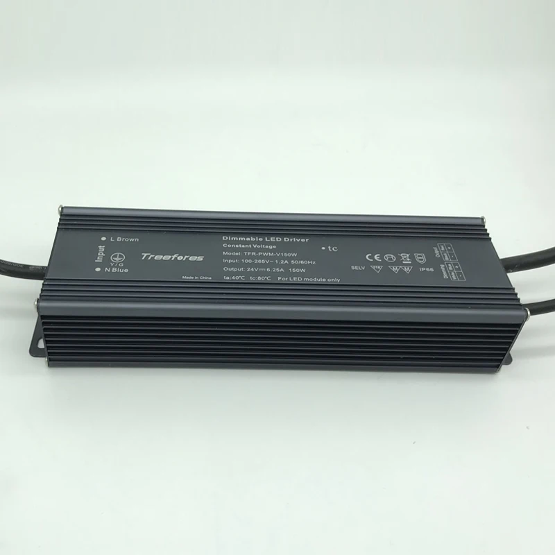 0 10В ШИМ 1 10V затемнения 30 Вт 60 80 100 120 150 200 300 360 AC/DC 12V 24V IP66 светодиодный трансформатор