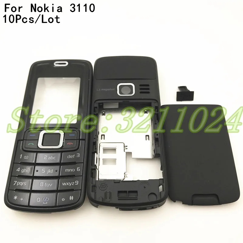 10 шт. Высокое качество для Nokia 3110 3110C Корпус Лицевая панель рамка чехол + задняя